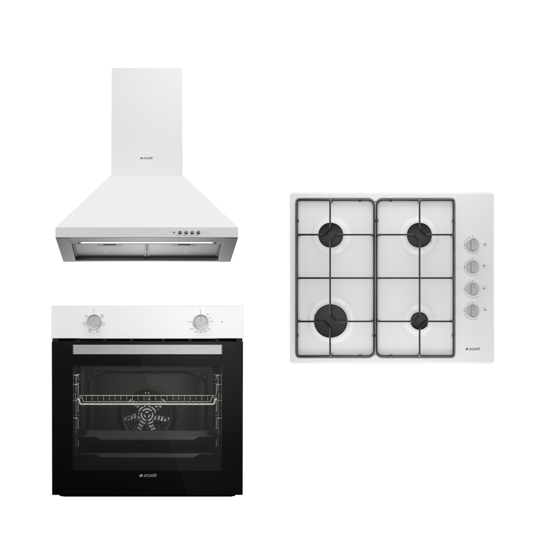 BEYAZ METAL ARÇELİK ANKASTRE SET (OMD D 611 EB - AFM 130 B - P 27 YB)