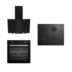 SİYAH CAM BUHAR ARÇELİK ANKASTRE SET (OCD T 651 ES - AFC 340 S - P 12 YES)