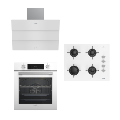 BEYAZ CAM BUHAR ARÇELİK ANKASTRE SET (OCD T 651 EB - AFC 340 B - ADE 605-3 B)