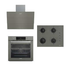 GRİ CAM BUHAR ARÇELİK ANKASTRE SET (OCD T 651 EG - AFC 340 G - P 14 YEG)