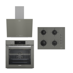 GRİ CAM BUHAR DESTEKLİ ARÇELİK ANKASTRE SET (OCD T 651 EG - AFC 340 G - ADE 606-2 G)