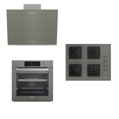GRİ CAM BUHAR DESTEKLİ AFRY ARÇELİK ANKASTRE SET (OCD K 651 EG - AFC 361 G - ADE 606-2 G)